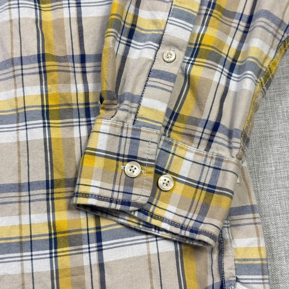 The North‎ Face Flannel Button-Up Shirt Mens XL Multicolor Plaid Cotton Blend